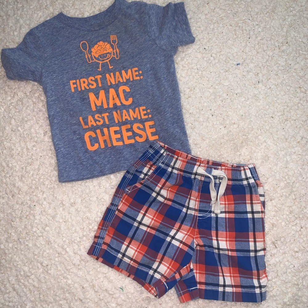 Mac and cheese shirt Ian’s shorts 🩳